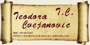 Teodora Cvejanović vizit kartica